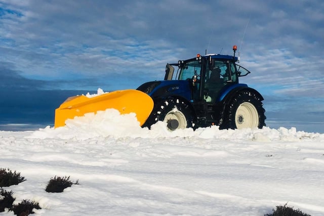 Snowploughs cleared roads across the moors