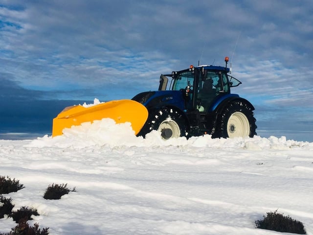 Snowploughs cleared roads across the moors
