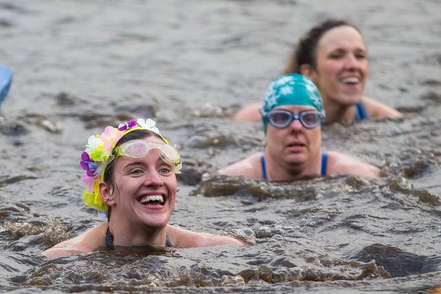 Ladies swim at Todmorden Amateur Swimming Club's annual New Year swim