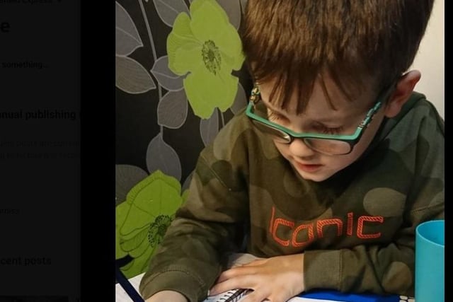 Gemma Drury Vaughn Wood said: "Writing up a story but it's took alot of effort to get him to, it it's not the same at home, don't want to do school work he's happy to do the live lessons with his teacher."