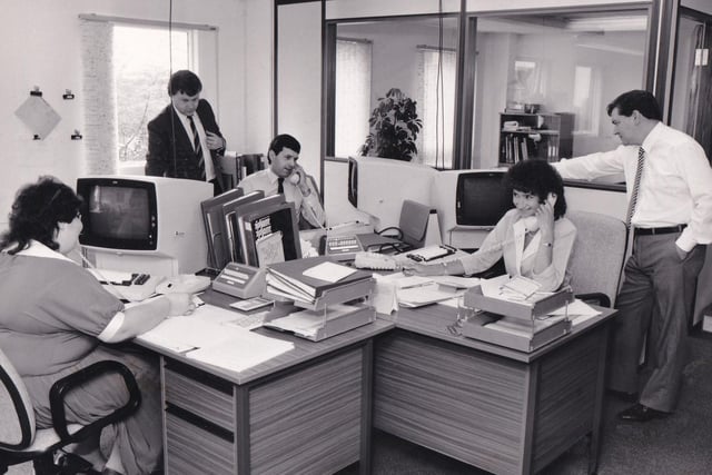 July 1986 and Link Paper, one of Britain's three largest paper merchants, had opened a new Leeds branch on the Hunslet Trading Estate. Pictured are the sales team.
