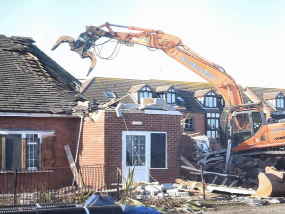 The derelict Sandpiper pub in Cleveleys Avenue, Cleveleys has been demolished to make way for 15 new homes and apartments