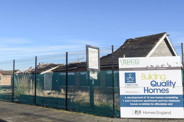 The derelict Sandpiper pub in Cleveleys Avenue, Cleveleys has been demolished to make way for 15 new homes and apartments