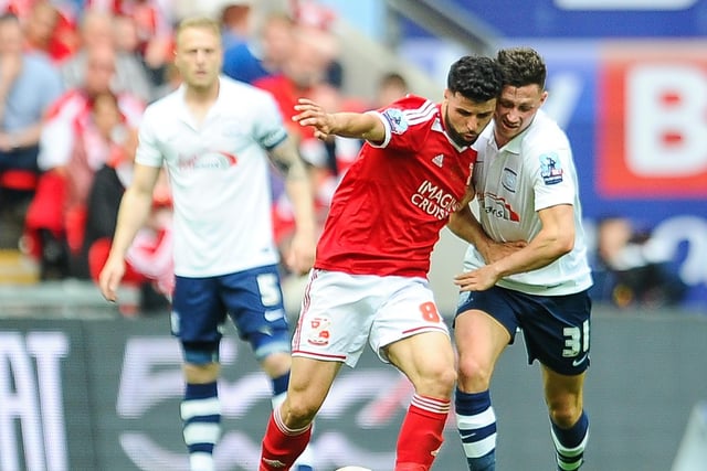 Alan Browne was a first-half substitute for PNE in the 2015 League One play-off final at Wembley