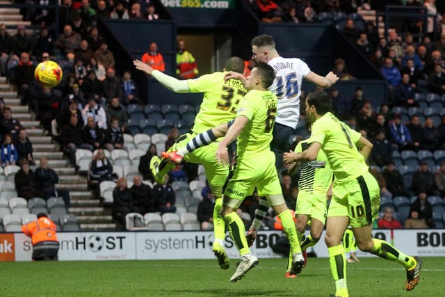 Alan Browne rises to head home a stoppage-time winner against Huddersfield