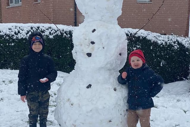 Building a snowman by Niamh Whitton