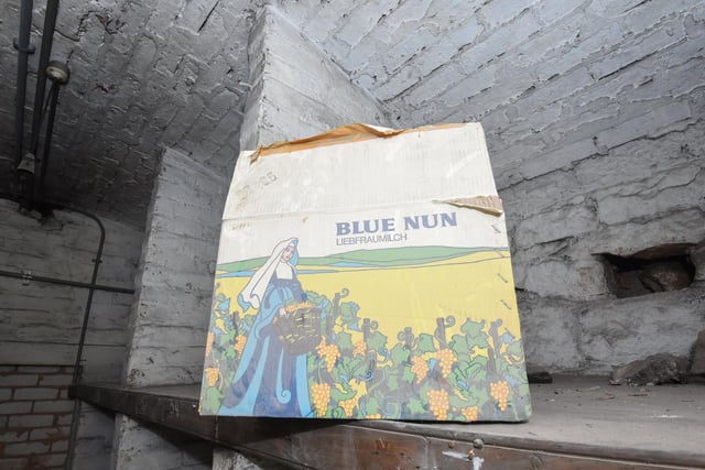 Remember Blue Nun wine? They found an empty case of it...
