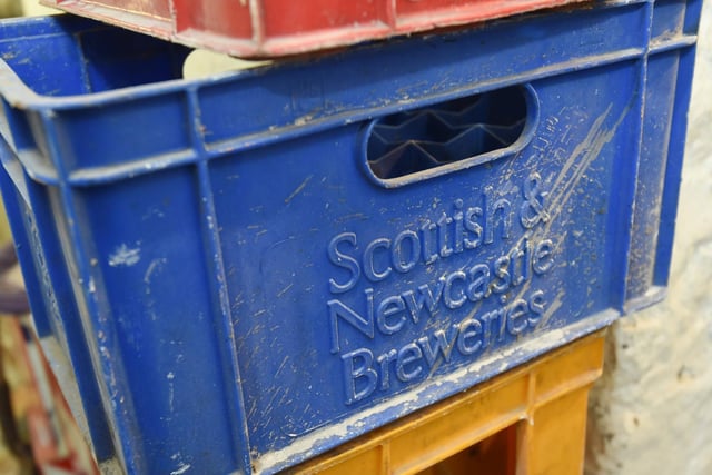 Old beer crates from Scottish and Newcastle Breweries