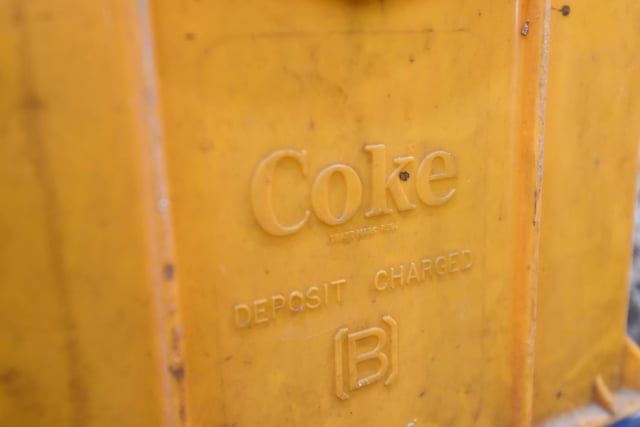 An old Coca-Cola crate was found too