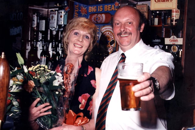 Landlord David Kaye and his wife Pauline at the Railway pub, Lostock Hall.