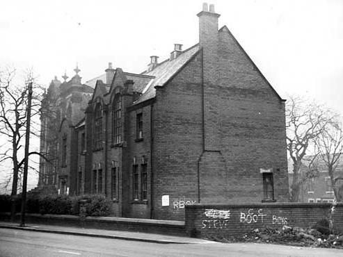 December 1972 and this is the former premises of the Boy's Brigade (27th Leeds Company) on Upper Wortley Road and Churchill Street.