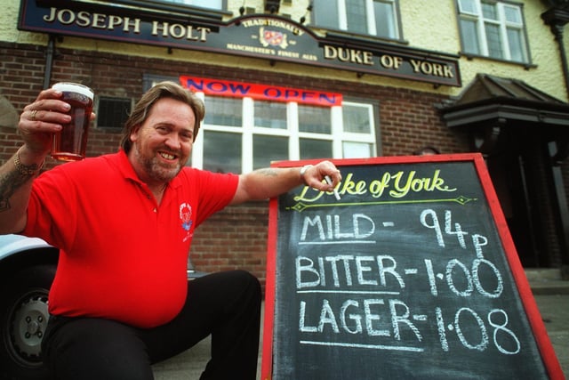 Steve Evans, landlord of the Duke of York, Chorley with his check-in list of prices.