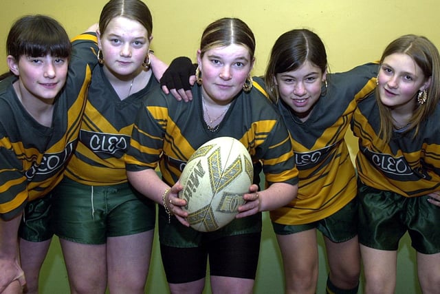 Five members of the Middleton Marauders Girls RL team who were chosen to play in the Yorkshire Girls County RL squad. Pictured, left to right, are Amy Barry, Charlotte Goodall, Paula Appleyard, Leanne Cruickshank, and Stevie Raw.