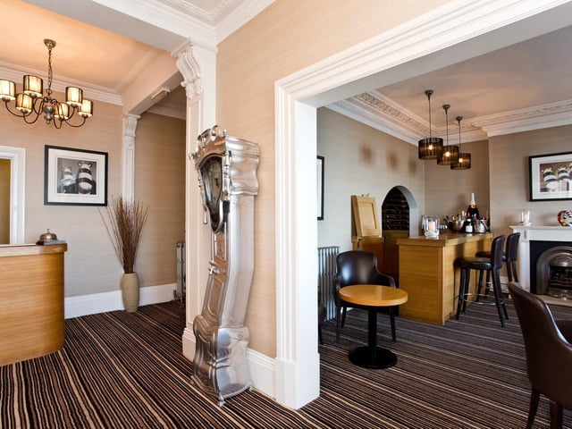 The luxurious reception area