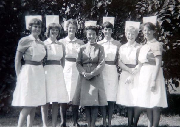 Pontefract nurse Winifred Bacon, (3rd from left) from Pontefract, who worked a lifetime's worth at Pontefract General Infirmary to raise money for The Prince of Wales Hospice, pictured in the 1960s