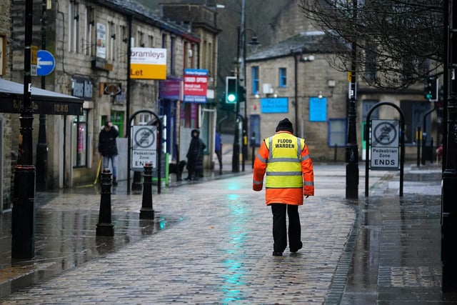 Volunteer flood warden Keith Crabtree MBE patrols the streets