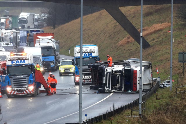 The lorry was heading from Manchester towards Leeds (photo: PA Wire/ Danny Lawson)