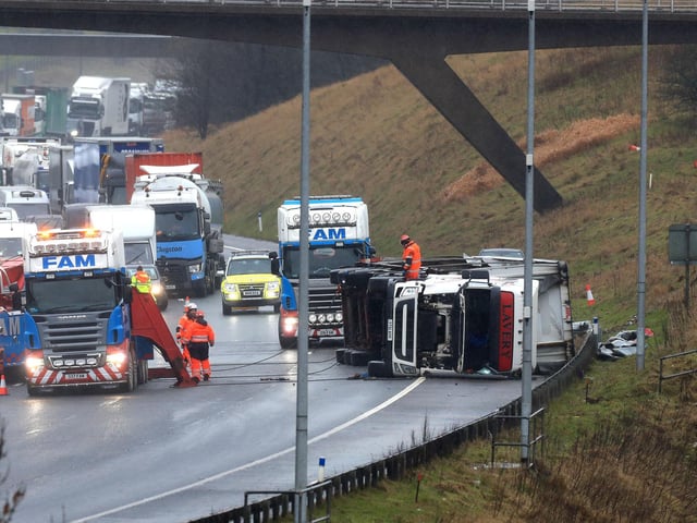 The lorry was heading from Manchester towards Leeds (photo: PA Wire/ Danny Lawson)