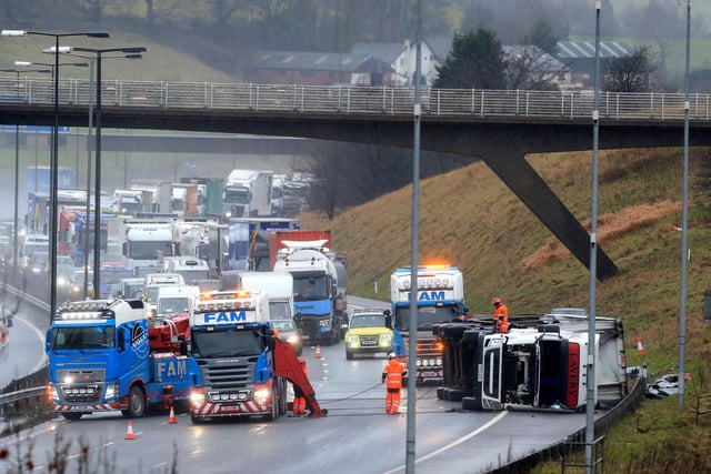 Highways England have given a diversion route (photo: PA Wire/ Danny Lawson):
Leave the M62 eastbound at J21
At the roundabout take the second exit and follow the A6193.
At the A6193/A640 roundabout take the second exit onto the A640.
At the A640/A663 junction turn left and continue on the A640.
At the A640/A672 junction turn left and follow the A672.
Continue along the A672 until reaching the M62 J22 junction.
At the junction turn right to re-join the M6 eastbound carriageway.