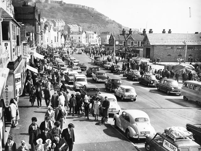 A busy Scarborough seafront back in 1965.