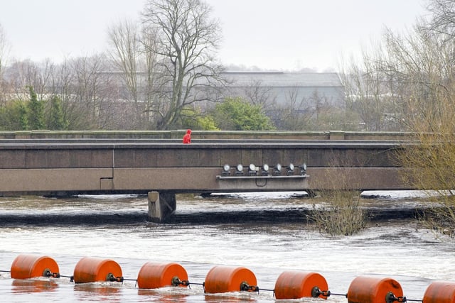 Rising water levels increase the likelihood of flooding across the Wakefield district - Chantry Bridge. Picture Scott Merrylees
