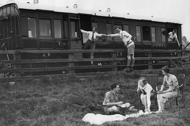 Having a picnic in Harrogate in 1933.