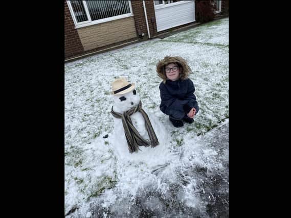 This fine looking snowman was sent in by Emma Millington