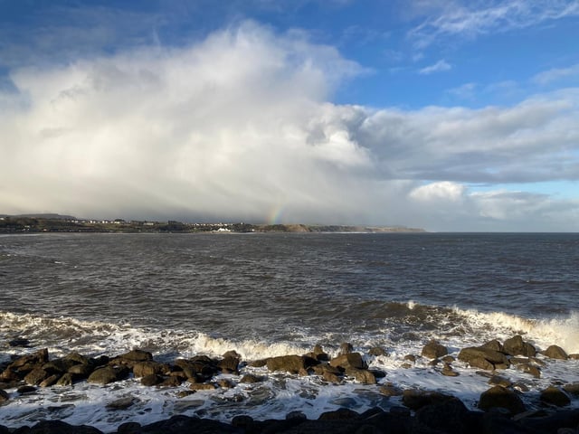 Snow flurries over the North Bay, by Jonathan Knight.