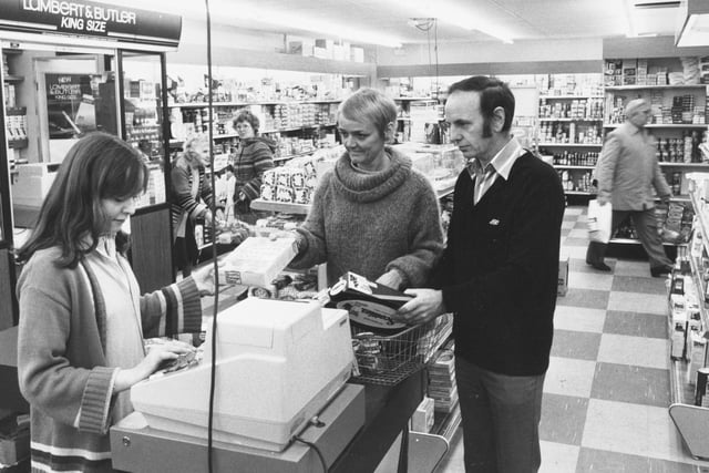 Inside Leonards store in Crossgates in 1979.