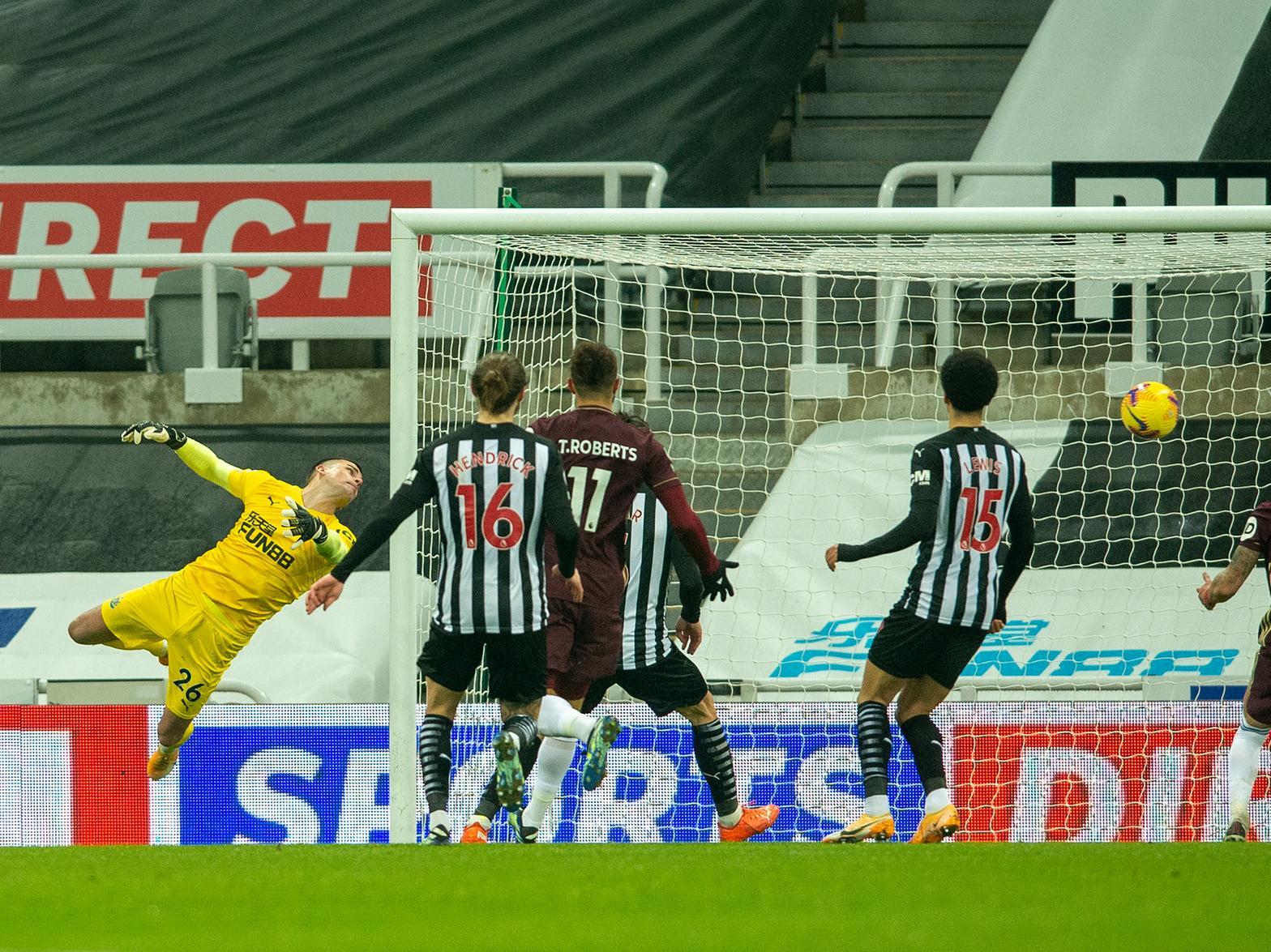 THE WINNER - Jack Harrison beat Karl Darlow to give Leeds United three points at Newcastle United. Pic: Bruce Rollinson