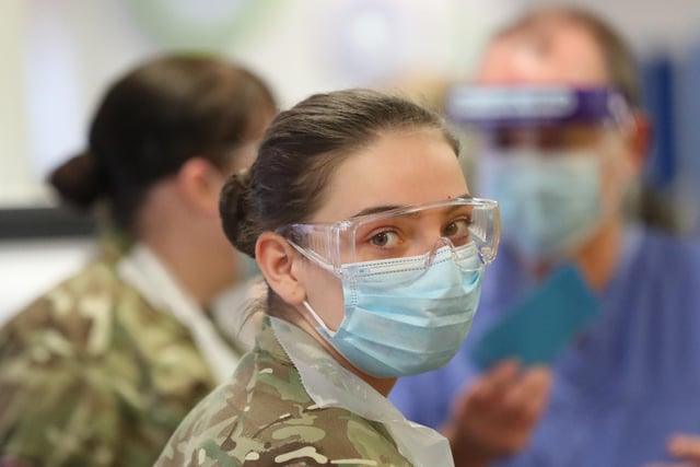 Ministry of Defence (MoD) employees prepare for vaccinations (photo: PA Wire/ Danny Lawson)