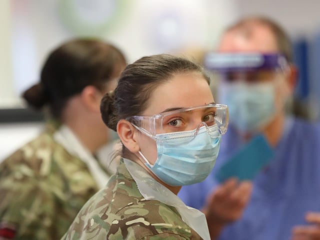 Ministry of Defence (MoD) employees prepare for vaccinations (photo: PA Wire/ Danny Lawson)