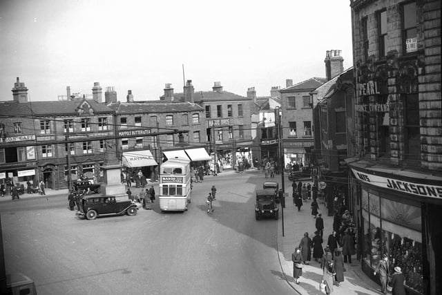 And from way back in in 1938, here's the Bullring. Maypole Butter and Tea, Hague Bros, Jacksons, and Pearl Insurance can be seen on the picture
