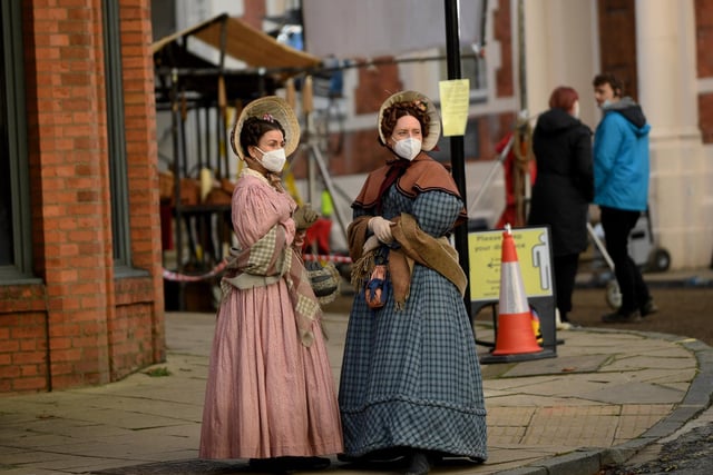 The cast of award-winning BBC drama Gentleman Jack were spotted filming in Fulneck village in Leeds in December. The second series of the historical drama television series, based in Yorkshire, has been shot in notable locations across the county - including at Fairfax House in York (pictured). Fans are eagerly awaiting the return of the series in 2021.