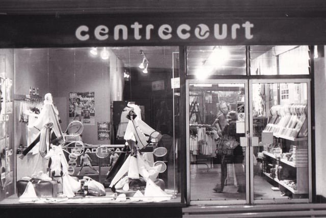 November 1977 and this is Centrecourt in the Merrion Centre which became a Mecca for mountaineering, skiing and enthusiasts who wanted specialised equipment.