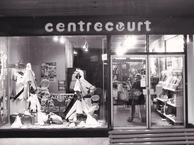 November 1977 and this is Centrecourt in the Merrion Centre which became a Mecca for mountaineering, skiing and enthusiasts who wanted specialised equipment.