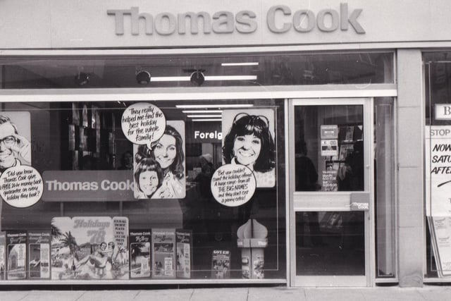Thomas Cook in Leeds city centre pictured in January 1978. Did you book a trip from here back in the day?