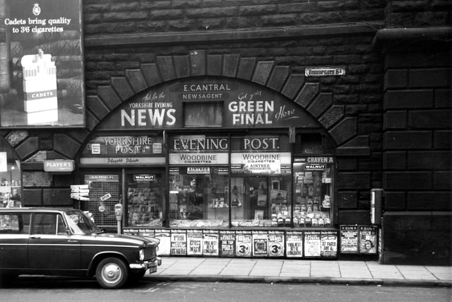 February 1966 andf pictured is Bishopgate Street showing the newsagent's shop of E.Cantral.