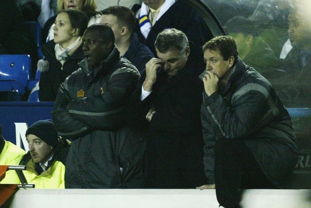 Wolves manager Dave Jones, pictured centre, cannot hide his emotions during the game.