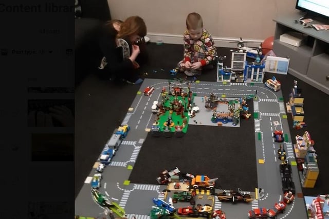 Zoe Firth said: "Lego town, keeping the kids busy in lockdown."