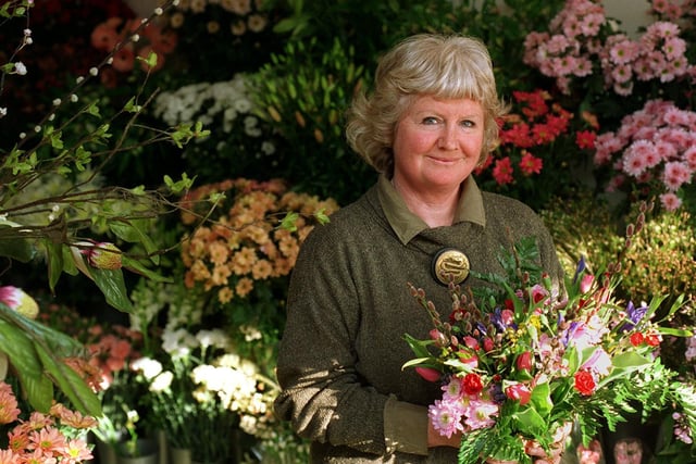 Margaret Mara of The Daisy Chain flower shop in February 1996