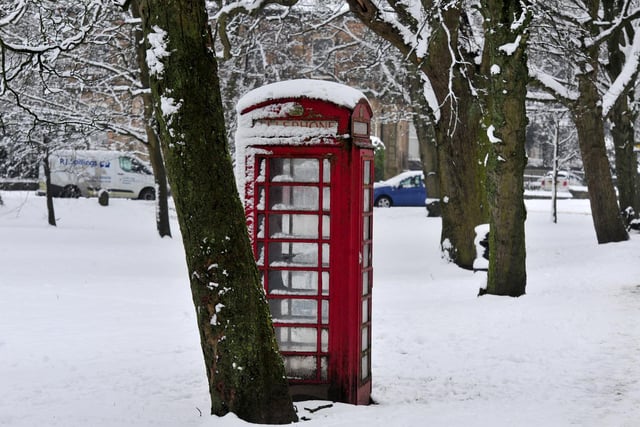 You'd have to fight through thick snow if you wanted to make a phone call today...
