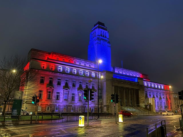 Charity fundraiser Sir Tom was taken to Bedford Hospital on Sunday after being treated for pneumonia for some time and testing positive for coronavirus last week. (photo: University of Leeds' Parkinson Building - Rob Wilson)