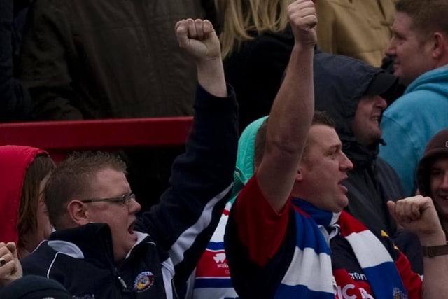 Wakefield Trinity fans enjoying the clash with Salford