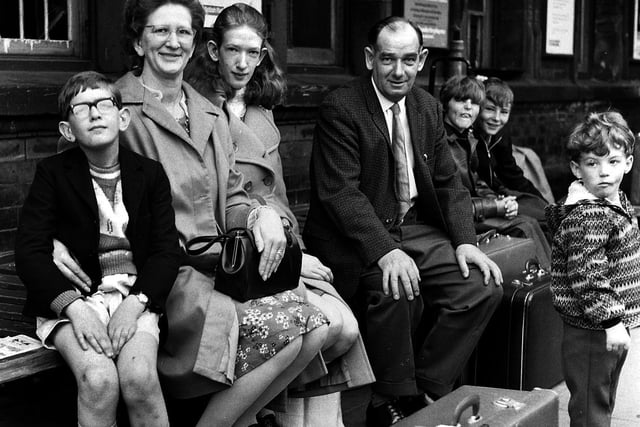 RETRO 1971- Wigan families wait to set off for the seaside in July 1971