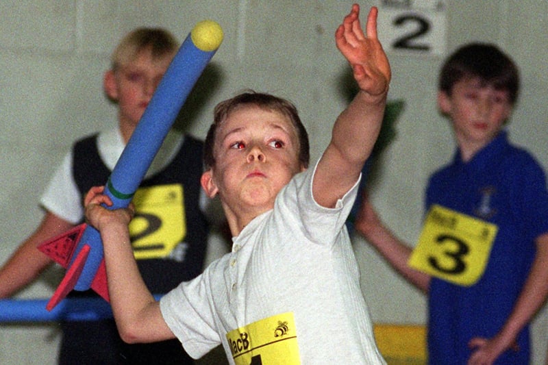 Beeston Primary was one of six schools taking part in the MacB Indoor Sportshall Athletics competition. Pictured is Beeston Primary pupil Tyson Speight.