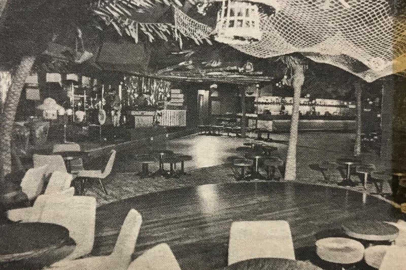 Bali Hai had a South Seas theme, complete with plastic palm trees. Tiffany's had room for 400 people; Bali Hai, aimed at 18 to 21 year olds, could accommodate 200 and had the very latest innovations, including an American fast food counter.