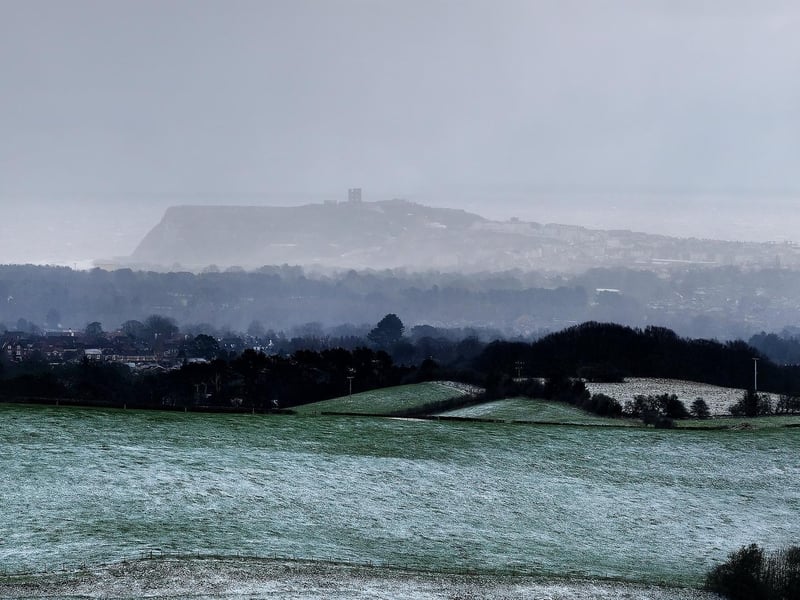 The snow rolls in over Scarborough