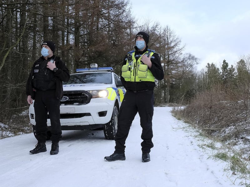 A Police patrol in Broxa