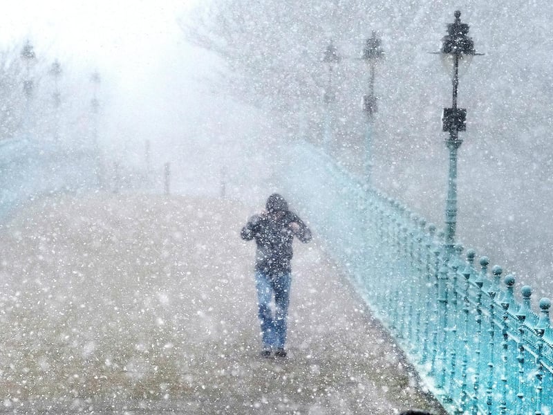 A blizzard on Spa Bridge